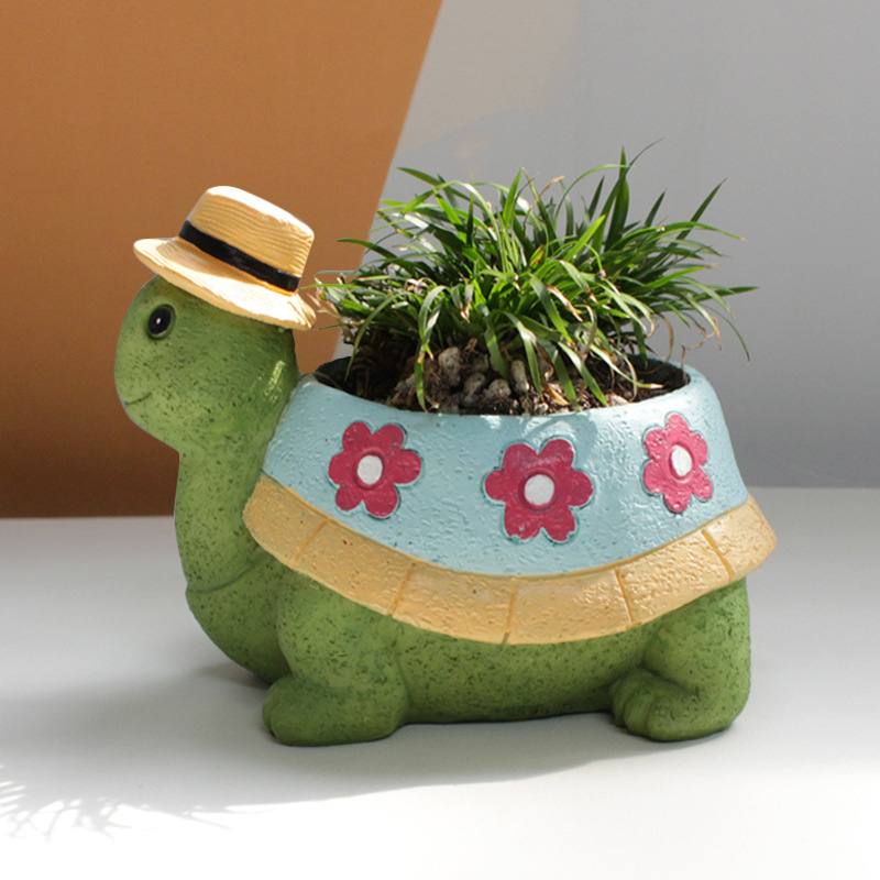 Bonsai Tree Zen Garden - Cartoon Turtle Succulent Flower Pot Cute