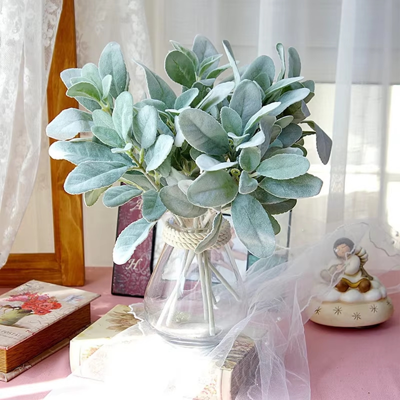 Bonsai Garden For Home - Artificial flower plush rabbit ear leaf