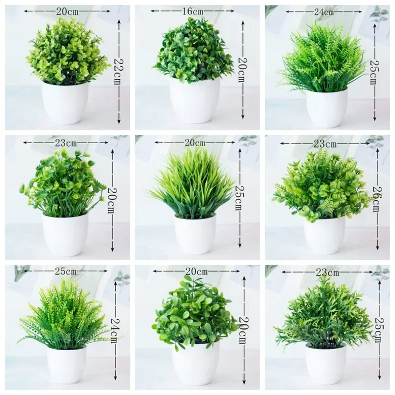 Bonsai Garden For Home - 1 Pcs Green Artificial Plants Bonsai