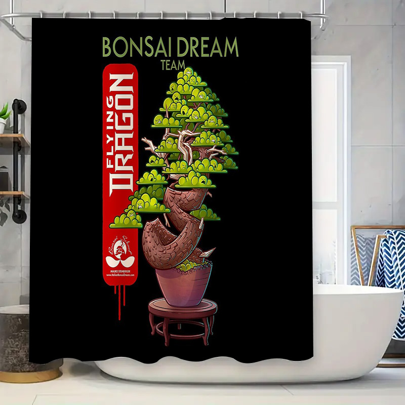 Bonsai Tree Zen Garden - Japanese Bonsai Tree Shower Curtain Zen