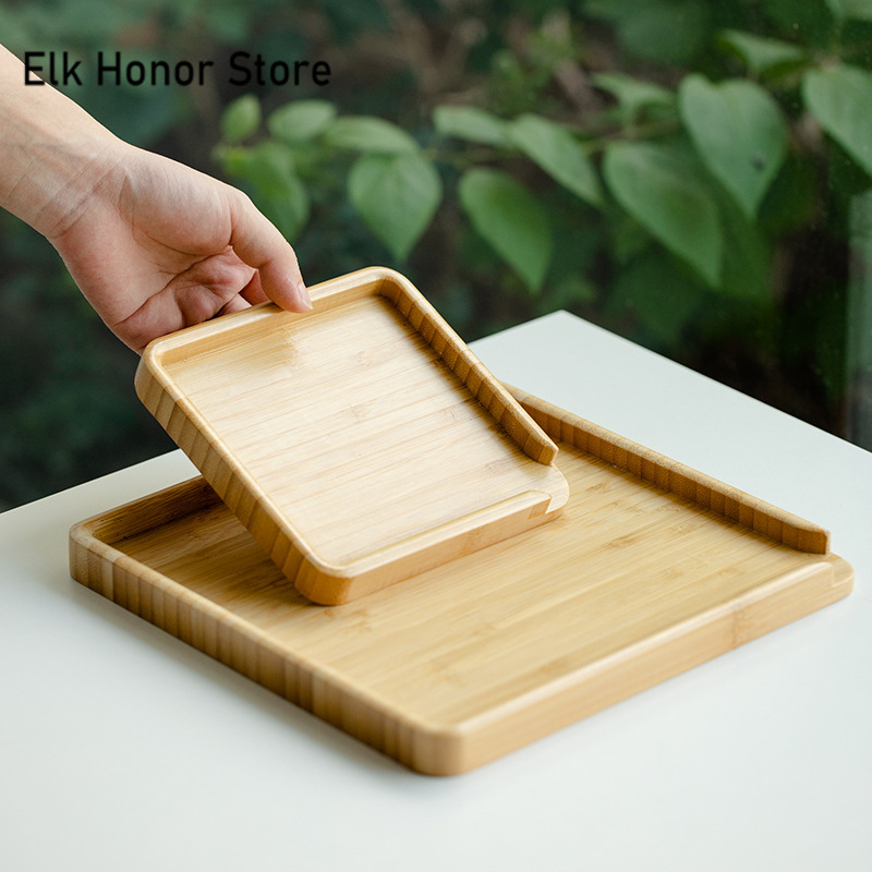 Chinese Bamboo Food Tray Puer  - Bonsai Garden For Home 评论和价格