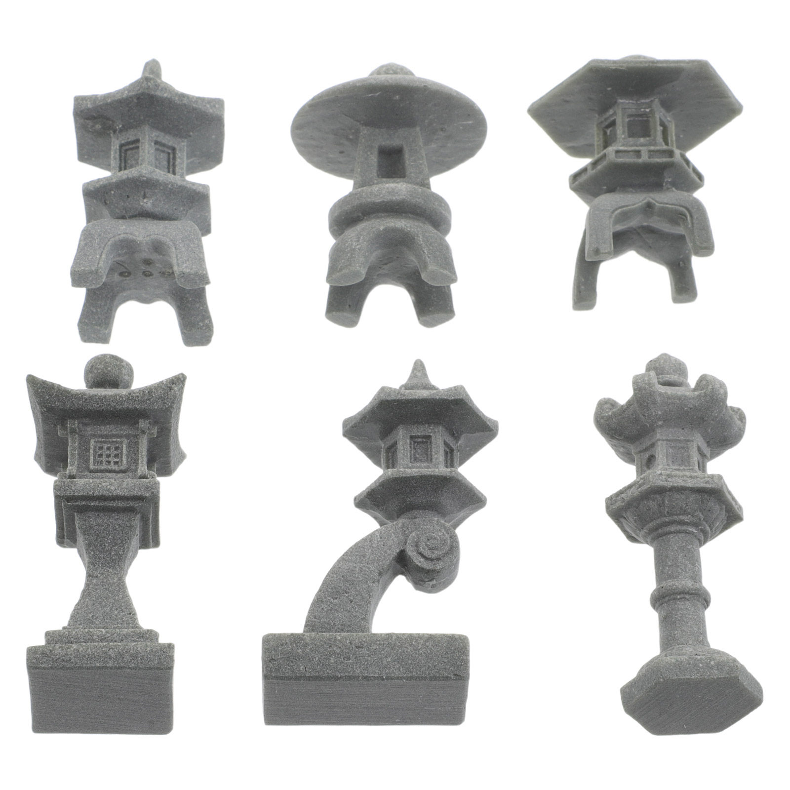 6Pcs Japanese Stone Lantern Pa - Bonsai Zen Garden Set 评论和价格