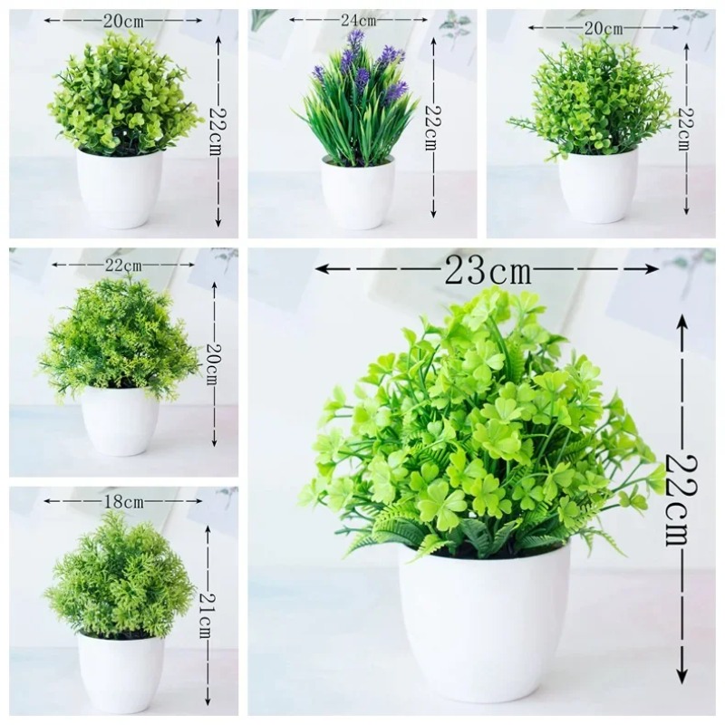 1 Pcs Green Artificial Plants  - Bonsai Garden For Home 评论和价格